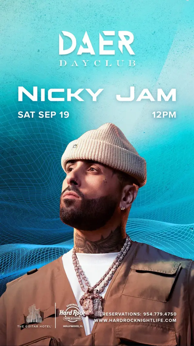 Nicky Jam at DAER Dayclub