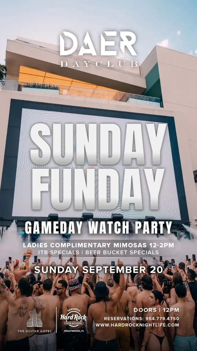 Gameday Watch Party at DAER Dayclub